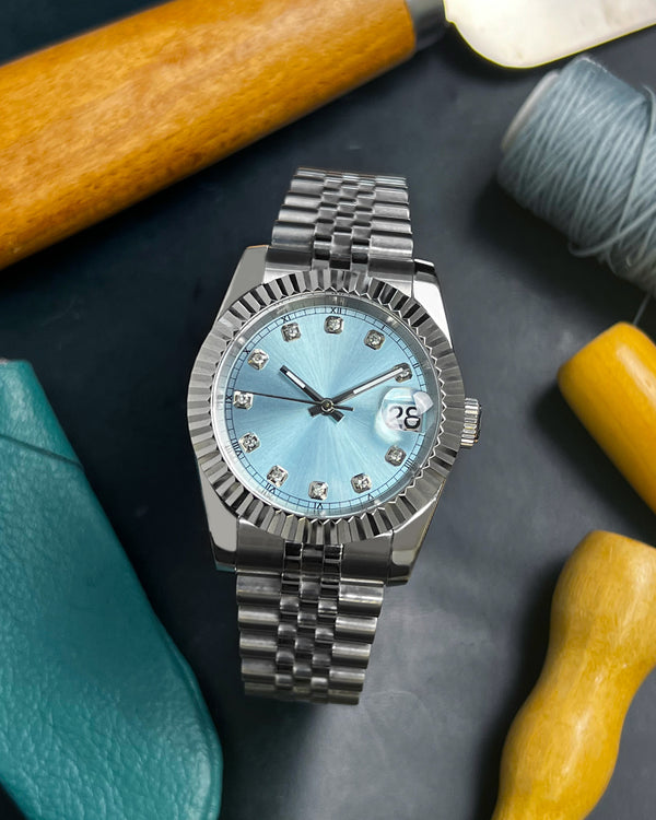 Datejust Blue Modded Watch