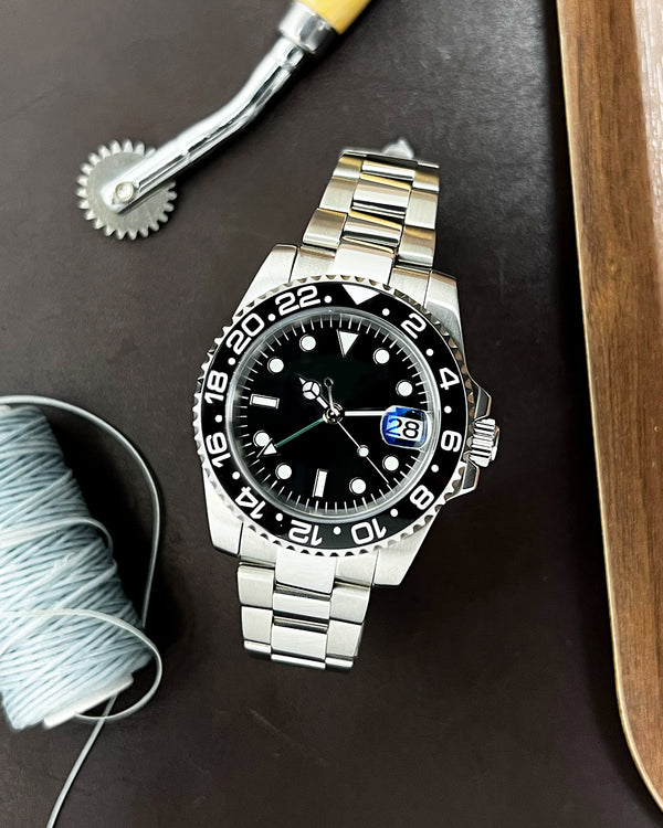 GMT Black Modded Watch