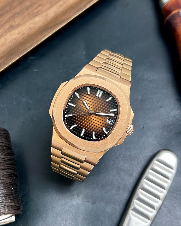 Nautilus Rose Gold Modded Watch