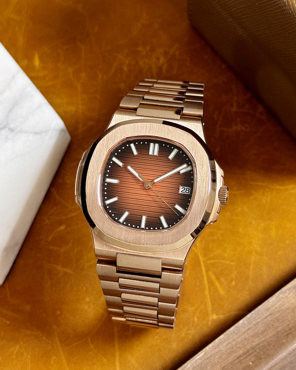 Nautilus Rose Gold Modded Watch