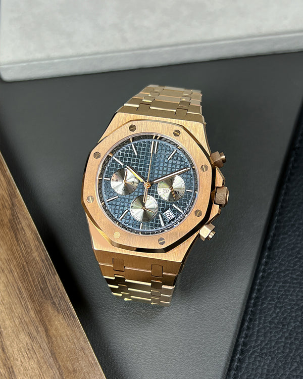 Royal Oak Rose Gold Blue Modded Watch